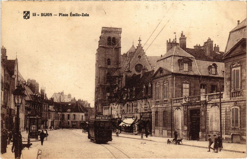 Carte postale ancienne Dijon Place Emile Zola à Dijon
