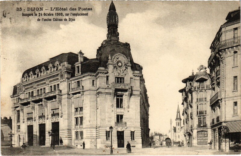 Carte postale ancienne Dijon Hotel des Postes à Dijon