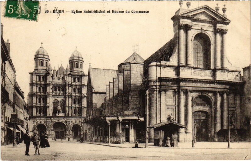 Carte postale ancienne Dijon Eglise Saint-Michel à Dijon