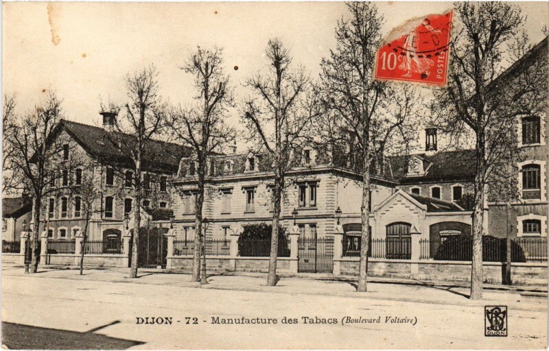 Carte postale ancienne Dijon Manufacture des Tabacs à Dijon