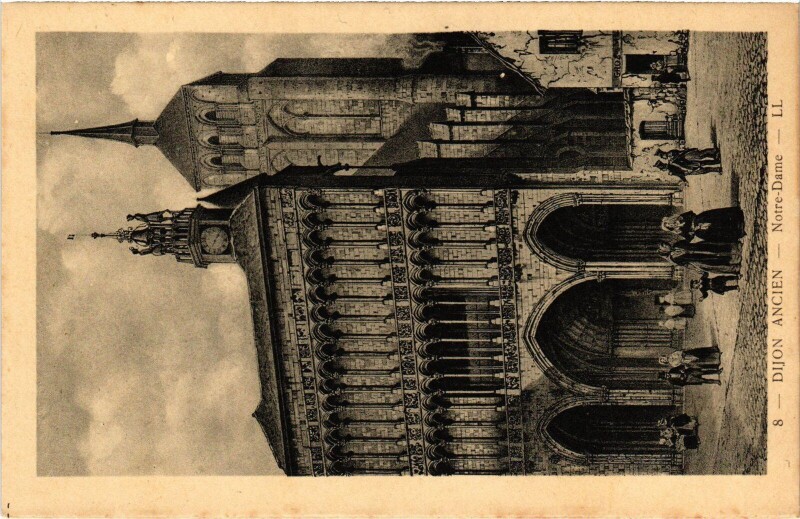 Carte postale ancienne Dijon Eglise Notre Dame à Dijon
