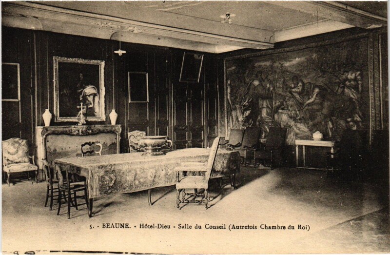 Carte postale ancienne Beaune Hotel Dieu Salle du Conseil à Beaune