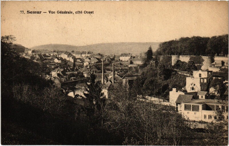 Carte postale ancienne Semur vue generale