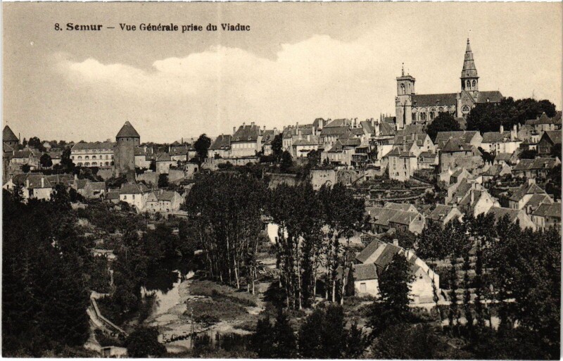 Carte postale ancienne Semur vue generale