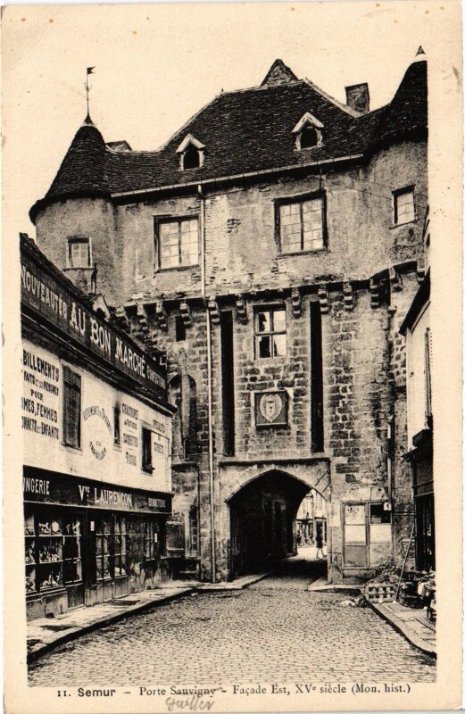 Carte postale ancienne Semur Porte Sauvigny
