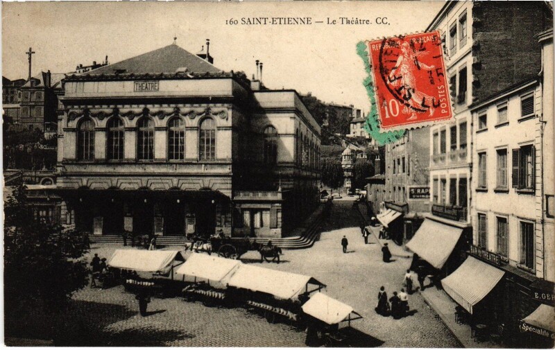 Carte postale ancienne Saint-Etienne Le Théatre