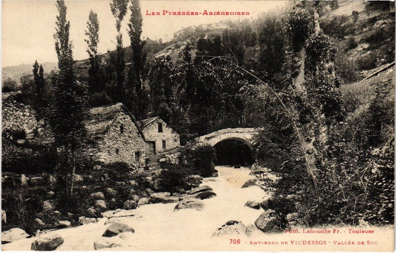 Carte postale ancienne Env. de Vicdessos Vallée de Suc