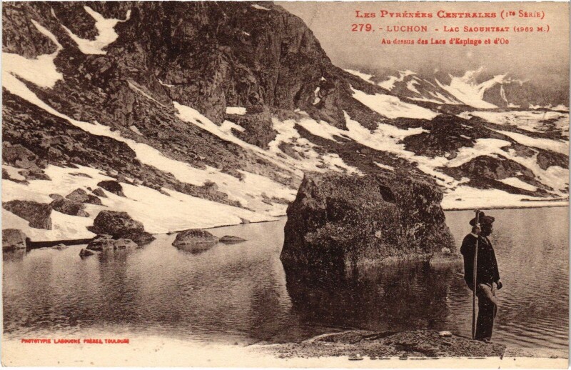 Carte postale ancienne Luchon Lac Saountsat