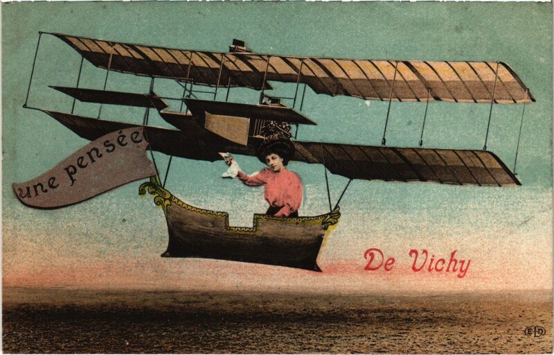 Carte postale ancienne Une Pensée de Vichy à Vichy