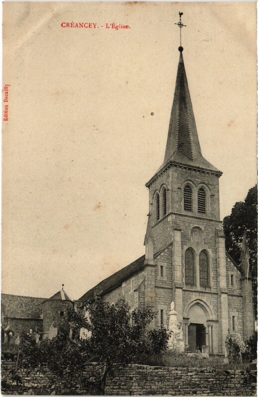 Carte postale ancienne Créancey Eglise à Ancey