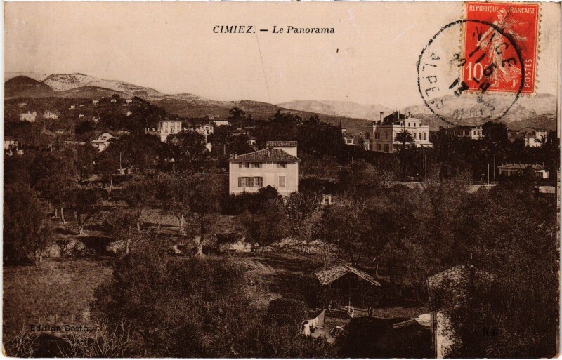 Carte postale ancienne Cimiez Le Panorama