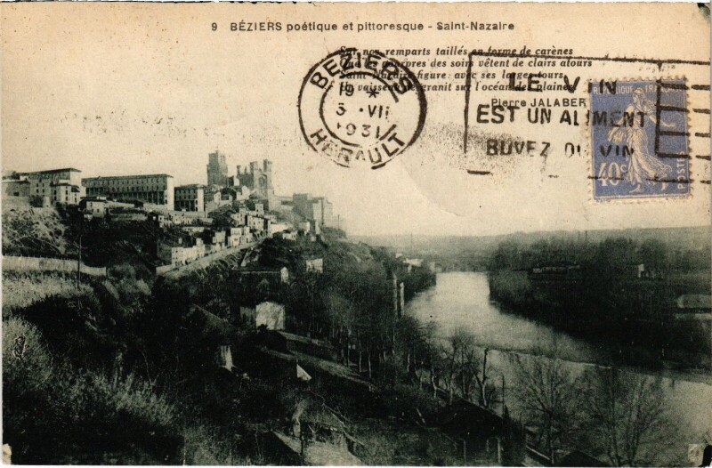 Carte postale ancienne Béziers Saint-Nazaire à Béziers