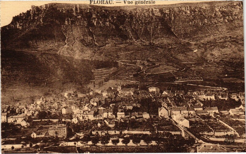 Carte postale ancienne Florac vue générale