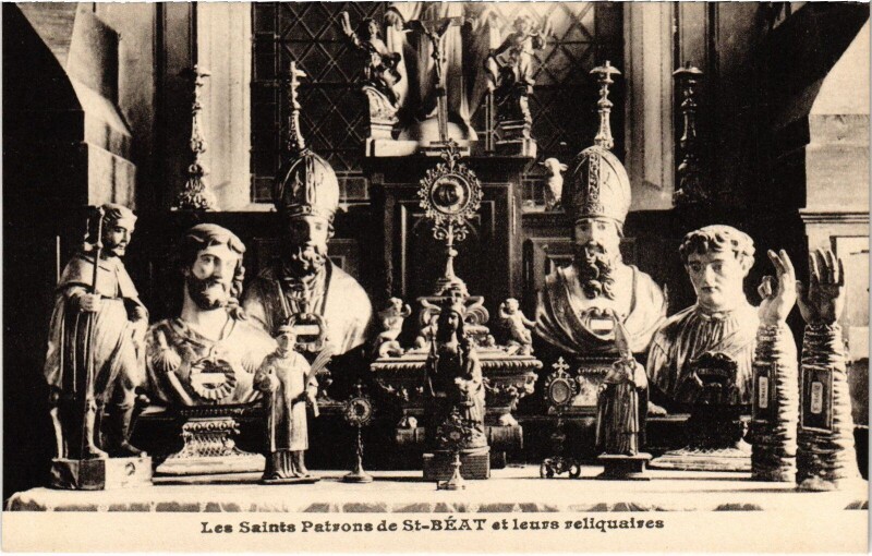 Carte postale ancienne Saint-Béat Saints Patrons