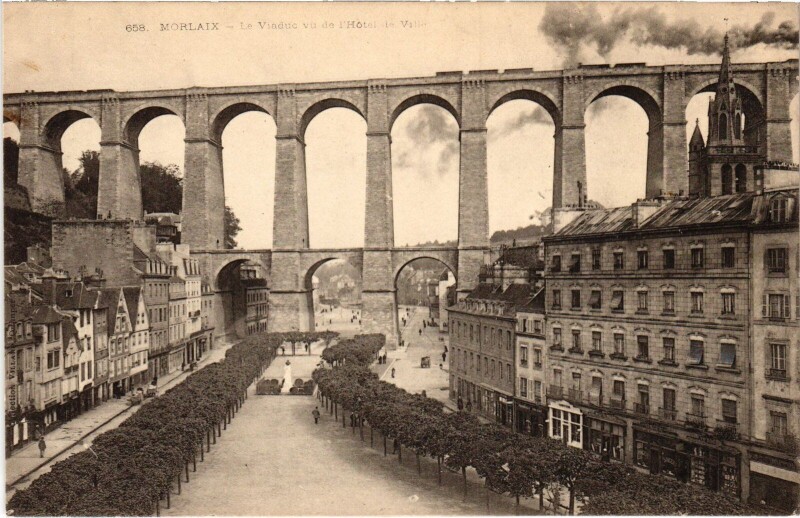 Carte postale ancienne Morlaix Le Viaduc à Morlaix