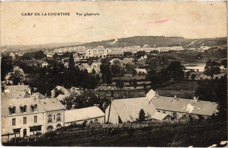 Carte postale ancienne Camp de La Courtine vue générale à La Courtine