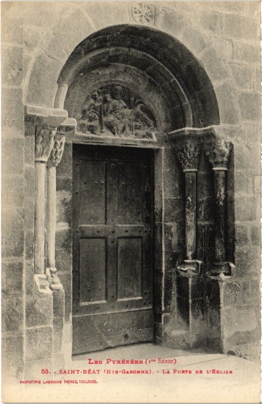 Carte postale ancienne Saint-Béat Porte de l'Eglise