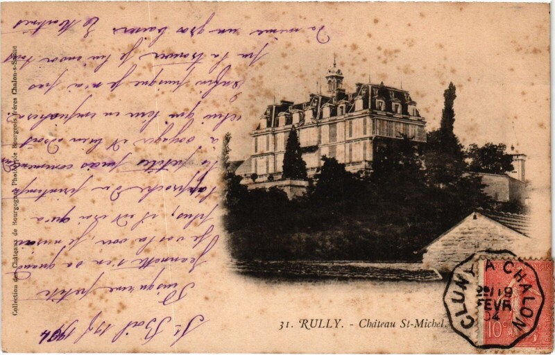 Carte postale ancienne Rully Chateau Saint-Michel à Rully