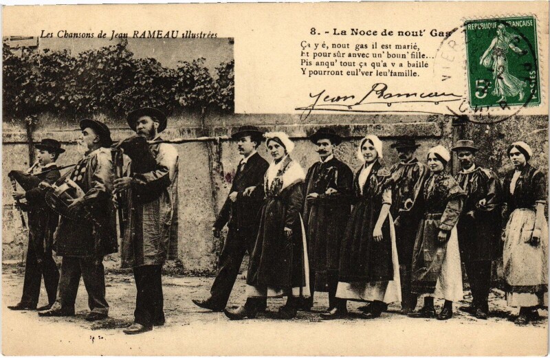 Carte postale ancienne Chansons de Jean Rameau La noce