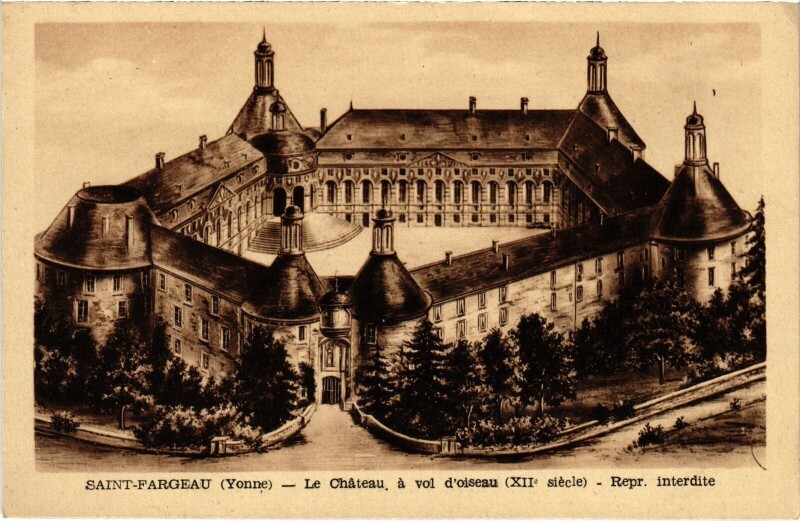 Carte postale ancienne Saint-Fargeau Le Chateau à Saint-Fargeau