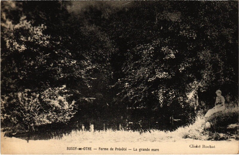Carte postale ancienne Bussy-en-Othe ferme Prévoté Grande Mare à Bussy-en-Othe