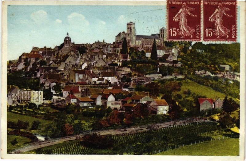 Carte postale ancienne Vézelay vue générale à Vézelay