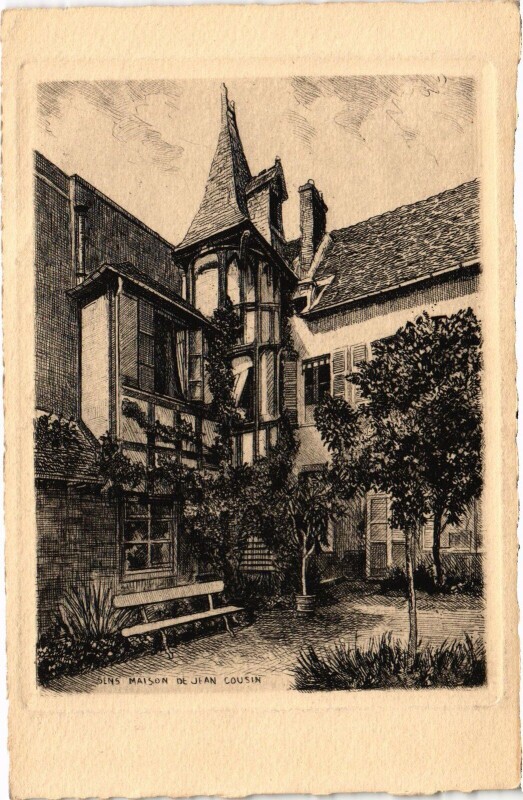 Carte postale ancienne Sens Maison de jean Cousin