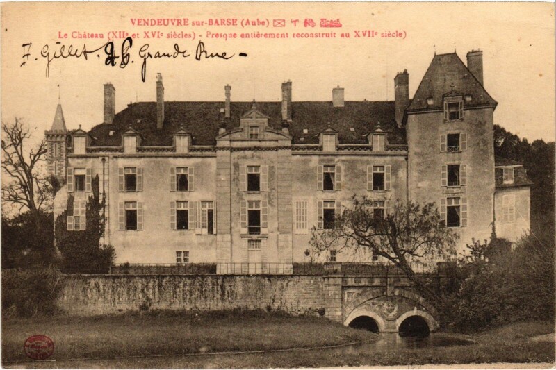 Carte postale ancienne Vendeuvres-sur-Barse Le Chateau