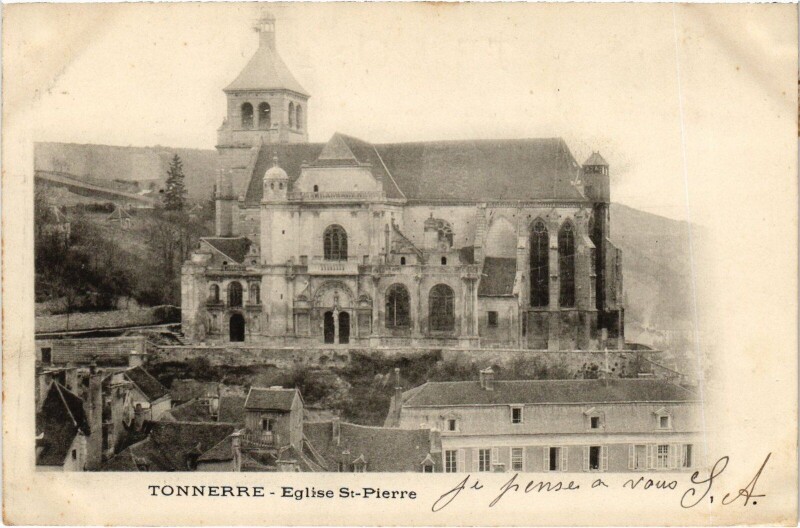 Carte postale ancienne Tonnerre Eglise Saint-Pierre à Tonnerre