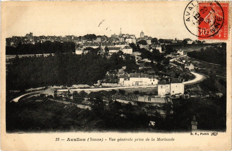 Carte postale ancienne Avallon vue générale à Avallon