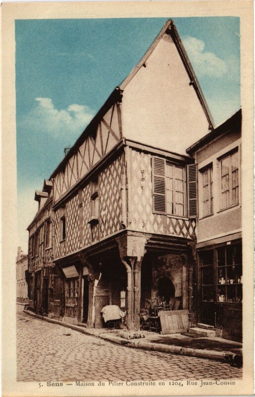 Carte postale ancienne Sens Rue Jean Cousin