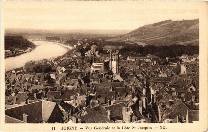 Carte postale ancienne Joigny vue générale à Joigny