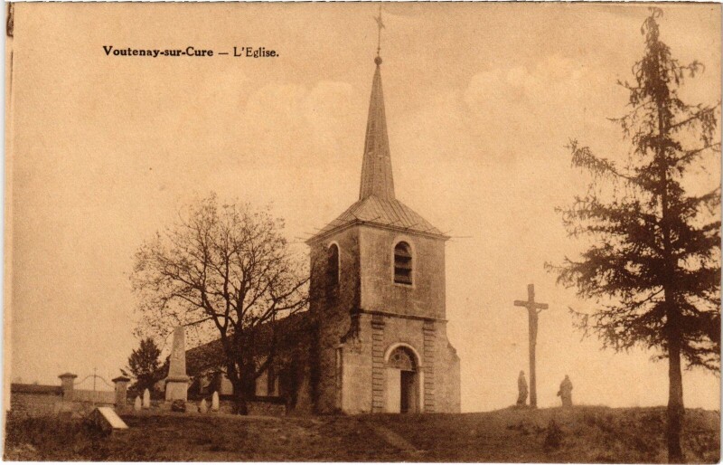 Carte postale ancienne Voutenay-sur-Cure Eglise à Voutenay-sur-Cure