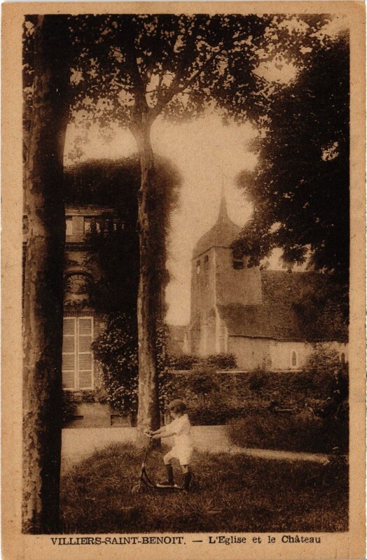 Carte postale ancienne Villieres-Saint-Benoit Eglise