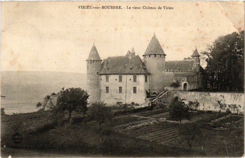 Carte postale ancienne Virieu-sur-Bourbre - Le Vieux Chateau de Virieu France à Val-de-Virieu