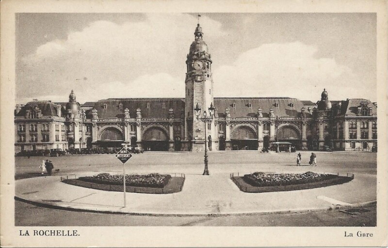 Carte postale ancienne La Gare à La Rochelle