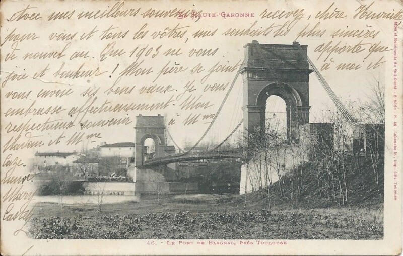Carte postale ancienne Le Pont à Blagnac