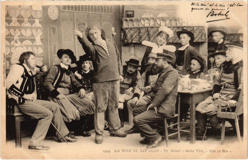Carte postale ancienne Folklore la Voix du Lit Clos