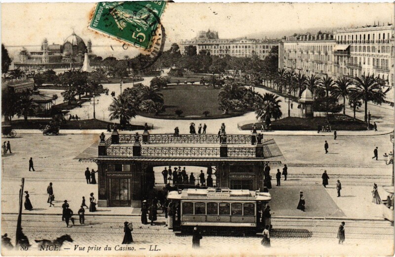 Carte postale ancienne Nice vue prise du Casino