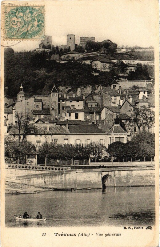 Carte postale ancienne Trévoux vue générale à Trévoux