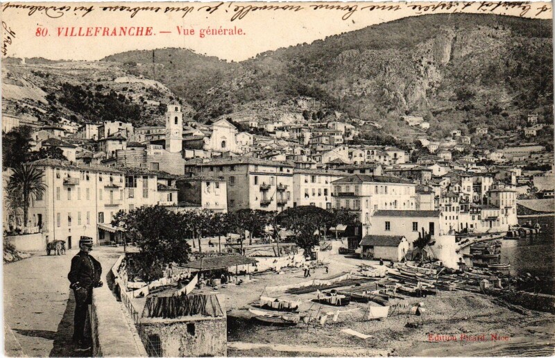 Carte postale ancienne Villefranche vue générale