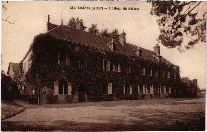 Carte postale ancienne Loddes Chateau du Faitrez à Loddes