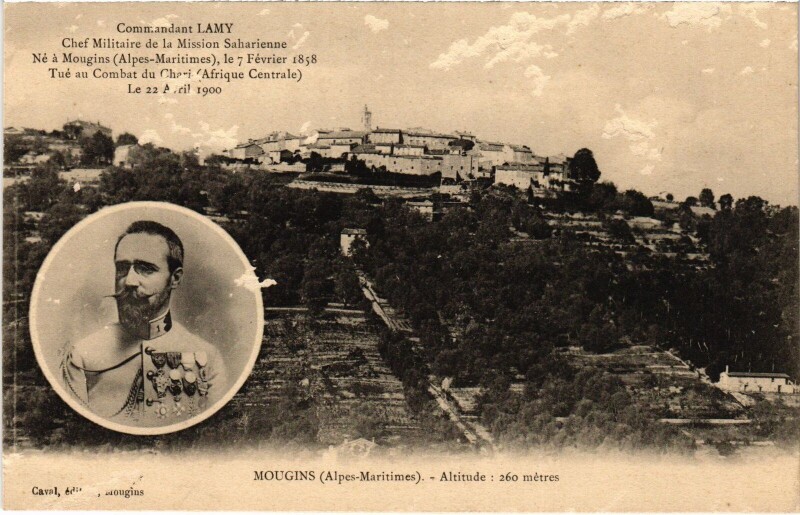 Carte postale ancienne Mougins Commandant Lamy à Mougins