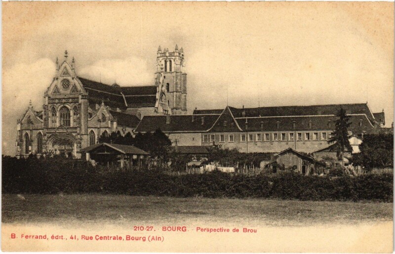 Carte postale ancienne Bourg Perspective de Brou
