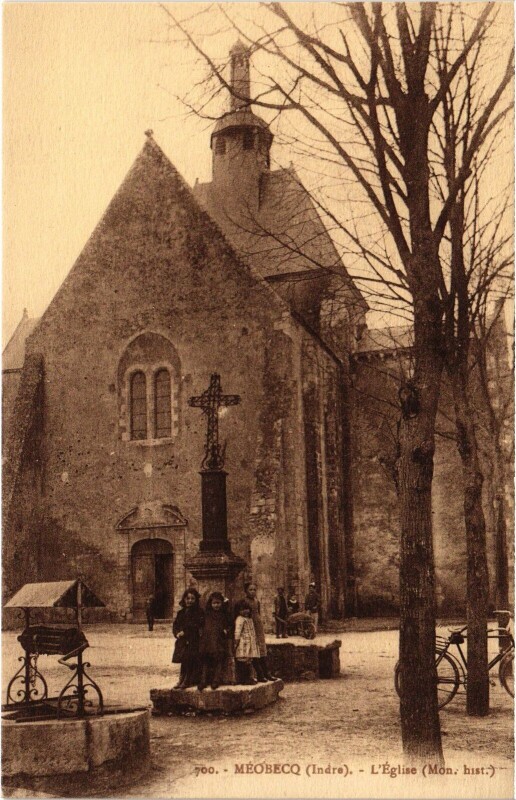 Carte postale ancienne Méobecq Eglise à Méobecq