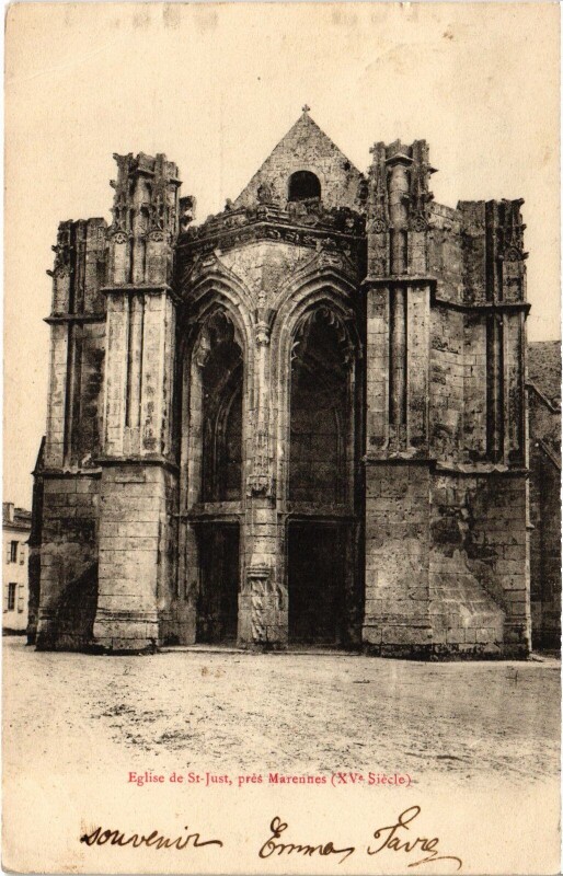 Carte postale ancienne Marennes Eglise de Saint-Just