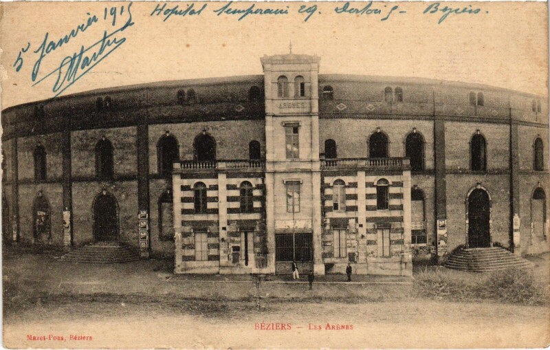 Carte postale ancienne Béziers Les Arenes à Béziers