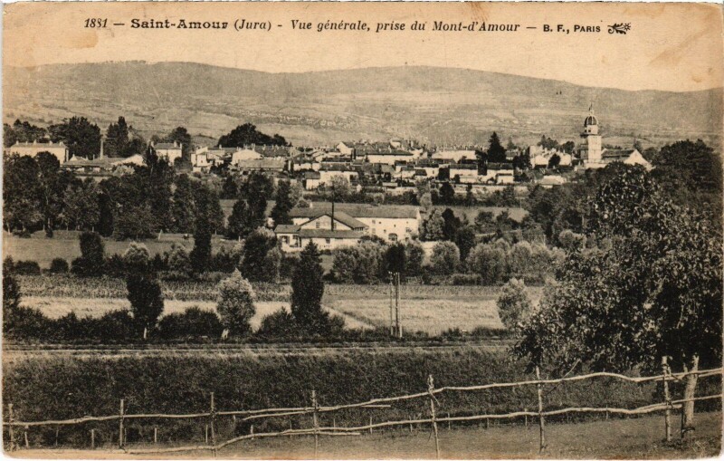 Carte postale ancienne Saint-Amour vue générale à Saint-Amour