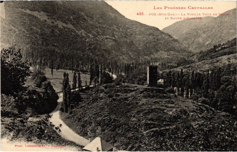 Carte postale ancienne Fos Tour de Sérail Route d'Espagne
