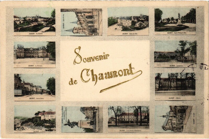 Carte postale ancienne Souvenir de Chaumont à Chaumont